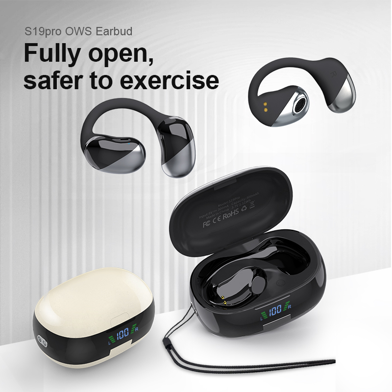 ฉลากส่วนตัวที่กำหนดเอง OWS ธุรกิจกีฬาหูฟังไร้สายเปิดชุดหูฟัง Bluetooth หูฟังการนำอากาศ