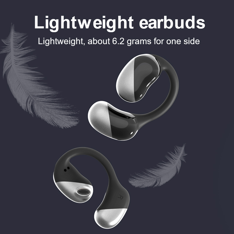 หูฟัง Air Conduction ไร้สาย Bluetooth Magnetic Noise Cancelling Earbuds Business Headset